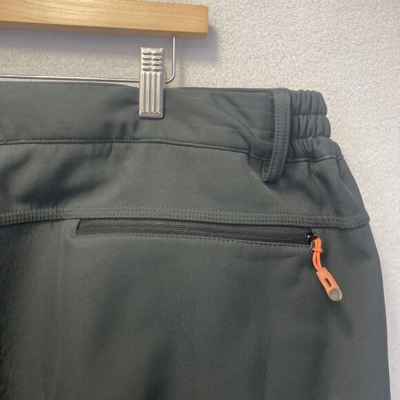 Gash Hao Fleece Lined Softshell Pants Mens 44x32 Black Snow Ski Reinforced Knees - Picture 15 of 16